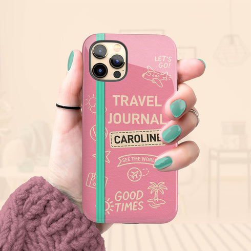 Personalized Classic Travel Journal iPhone Case